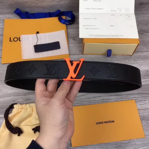 Super Perfect Quality LV Belts(100% Genuine Leather Steel Buckle)-1601