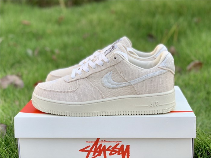 Authentic Stussy x Nike Air Force 1 Low “Fossil Stone”