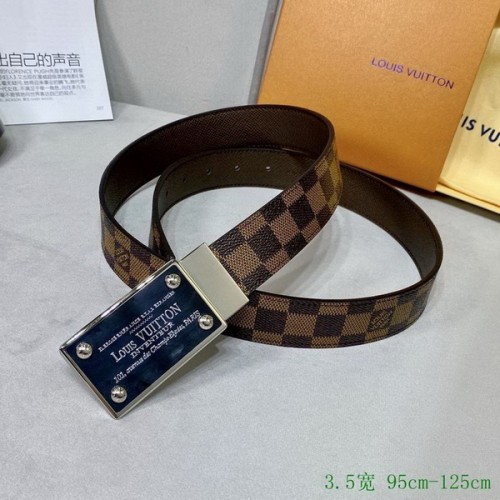 Super Perfect Quality LV Belts(100% Genuine Leather Steel Buckle)-2679