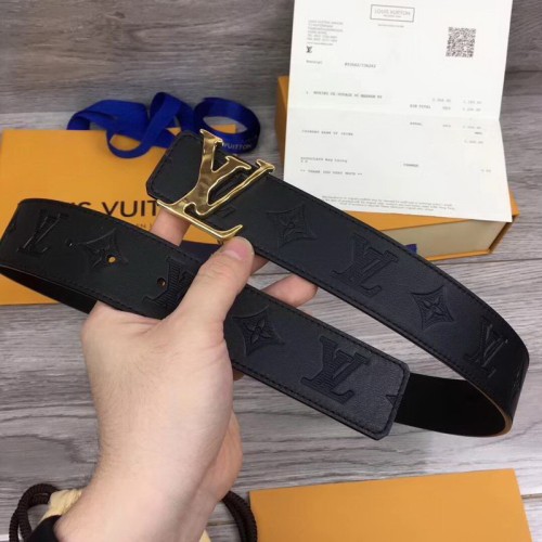 Super Perfect Quality LV Belts(100% Genuine Leather Steel Buckle)-1591