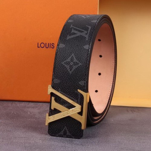Super Perfect Quality LV Belts(100% Genuine Leather Steel Buckle)-1213