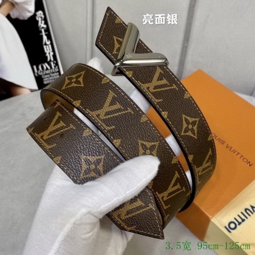 Super Perfect Quality LV Belts(100% Genuine Leather Steel Buckle)-2665