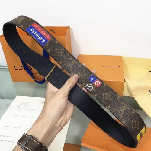 Super Perfect Quality LV Belts(100% Genuine Leather Steel Buckle)-1183
