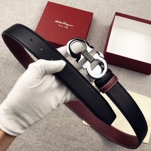 Super Perfect Quality Ferragamo Belts(100% Genuine Leather,steel Buckle)-853