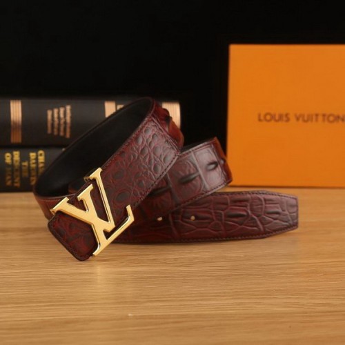 Super Perfect Quality LV Belts(100% Genuine Leather Steel Buckle)-2225