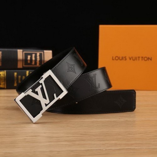 Super Perfect Quality LV Belts(100% Genuine Leather Steel Buckle)-2139