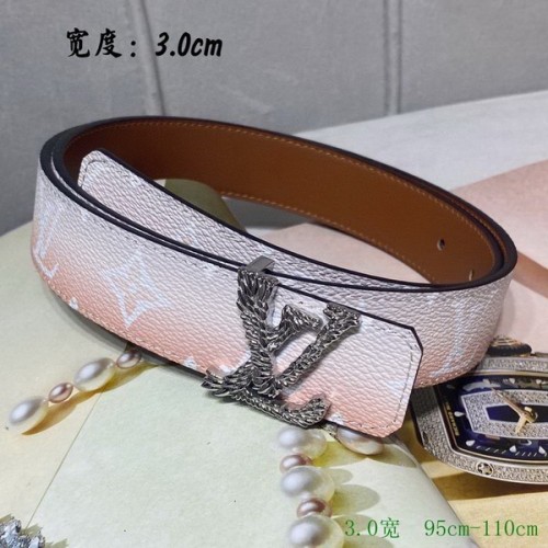 Super Perfect Quality LV Belts(100% Genuine Leather Steel Buckle)-2602
