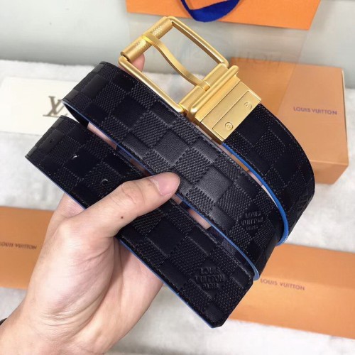 Super Perfect Quality LV Belts(100% Genuine Leather Steel Buckle)-1270