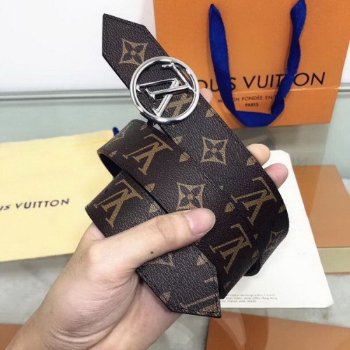 Super Perfect Quality LV Belts(100% Genuine Leather Steel Buckle)-1790