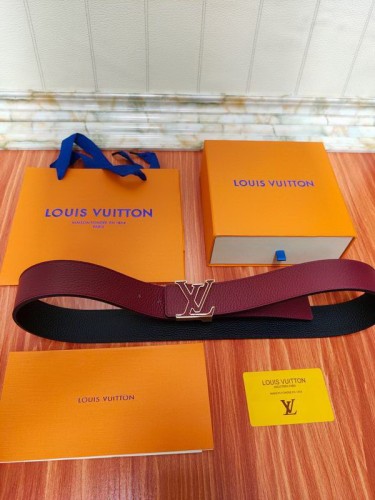 Super Perfect Quality LV Belts(100% Genuine Leather Steel Buckle)-1389