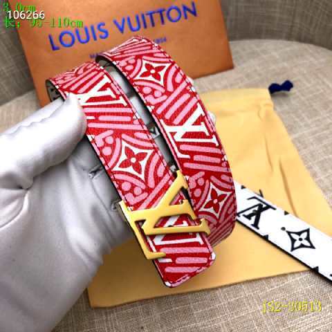 Super Perfect Quality LV Belts(100% Genuine Leather Steel Buckle)-2343