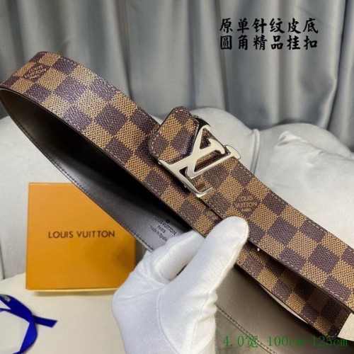 Super Perfect Quality LV Belts(100% Genuine Leather Steel Buckle)-2876