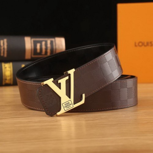 Super Perfect Quality LV Belts(100% Genuine Leather Steel Buckle)-2241