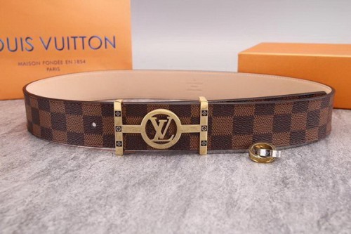Super Perfect Quality LV Belts(100% Genuine Leather Steel Buckle)-1872