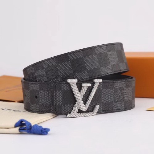 Super Perfect Quality LV Belts(100% Genuine Leather Steel Buckle)-1395