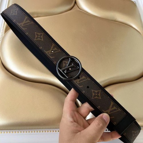 Super Perfect Quality LV Belts(100% Genuine Leather Steel Buckle)-1399