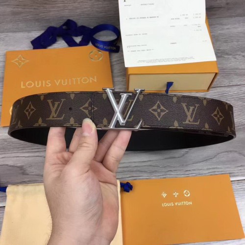Super Perfect Quality LV Belts(100% Genuine Leather Steel Buckle)-1325