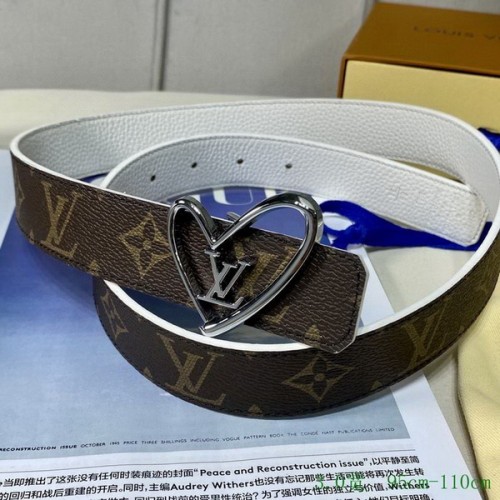 Super Perfect Quality LV Belts(100% Genuine Leather Steel Buckle)-2568