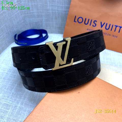 Super Perfect Quality LV Belts(100% Genuine Leather Steel Buckle)-2519