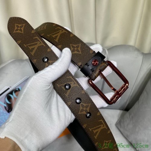 Super Perfect Quality LV Belts(100% Genuine Leather Steel Buckle)-2742