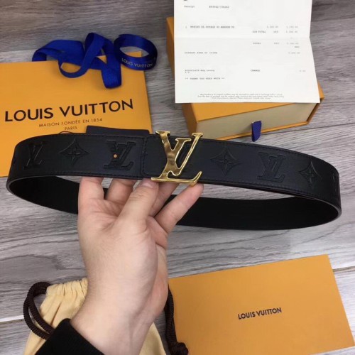 Super Perfect Quality LV Belts(100% Genuine Leather Steel Buckle)-1589