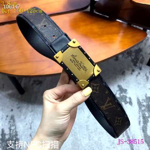 Super Perfect Quality LV Belts(100% Genuine Leather Steel Buckle)-2514