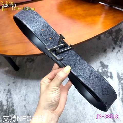 Super Perfect Quality LV Belts(100% Genuine Leather Steel Buckle)-2351