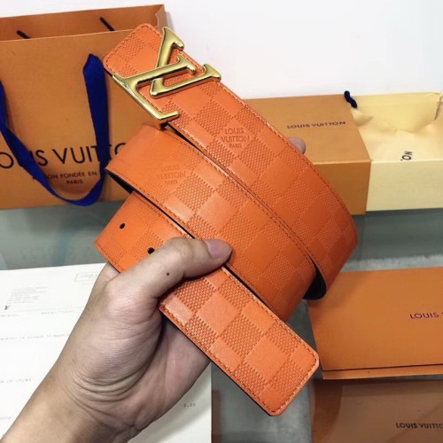 Super Perfect Quality LV Belts(100% Genuine Leather Steel Buckle)-1287
