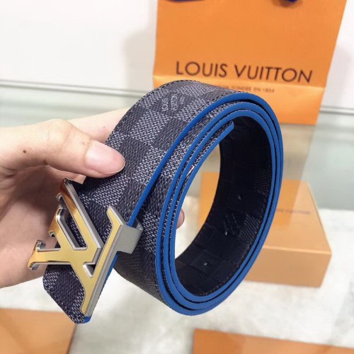 Super Perfect Quality LV Belts(100% Genuine Leather Steel Buckle)-1144
