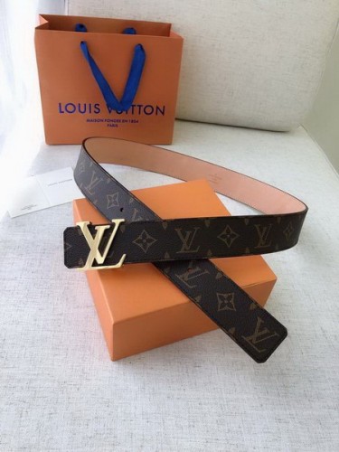Super Perfect Quality LV Belts(100% Genuine Leather Steel Buckle)-2227