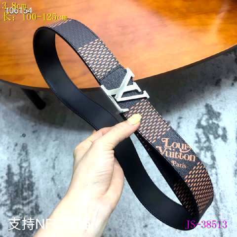 Super Perfect Quality LV Belts(100% Genuine Leather Steel Buckle)-2354