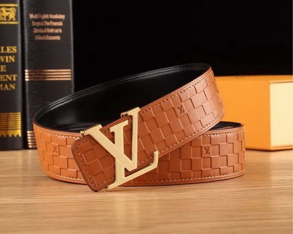 Super Perfect Quality LV Belts(100% Genuine Leather Steel Buckle)-2081