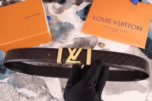 Super Perfect Quality LV Belts(100% Genuine Leather Steel Buckle)-1864