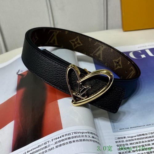 Super Perfect Quality LV Belts(100% Genuine Leather Steel Buckle)-2570