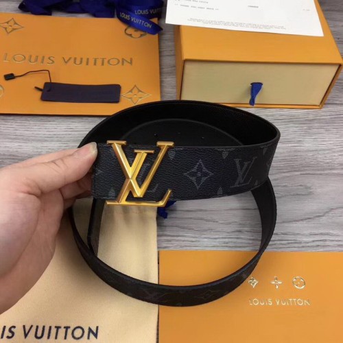 Super Perfect Quality LV Belts(100% Genuine Leather Steel Buckle)-1346