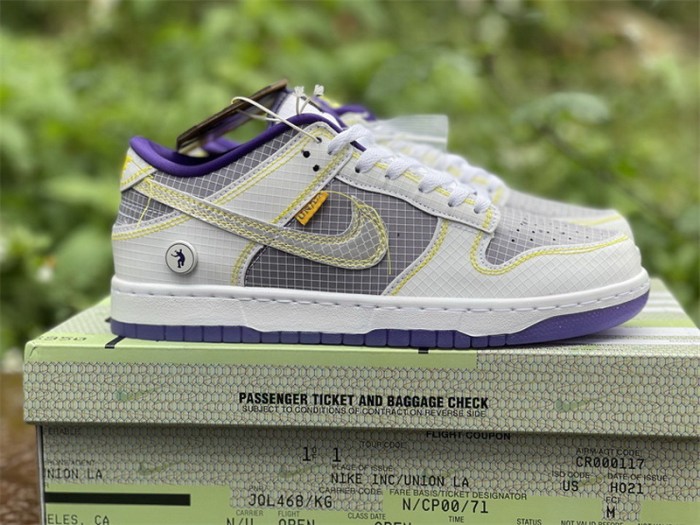Authentic Union x Nike Dunk Low Purple Yellow