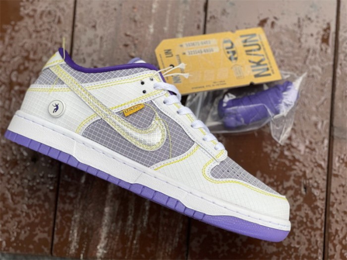 Authentic Union x Nike Dunk Low Purple Yellow