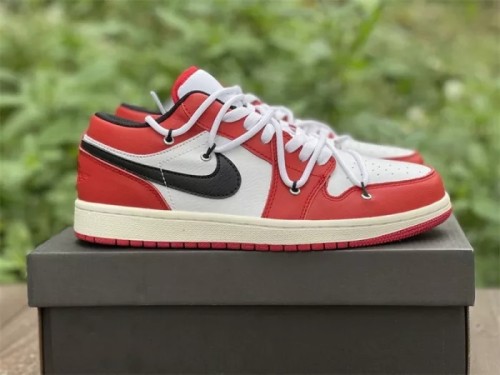 Authentic Air Jordan 1 Low Red White