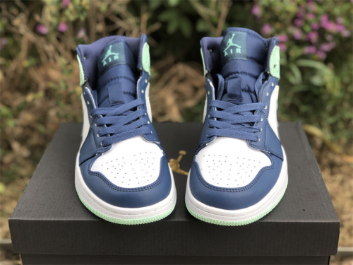 Authentic Air Jordan 1 Mid “Blue Mint”