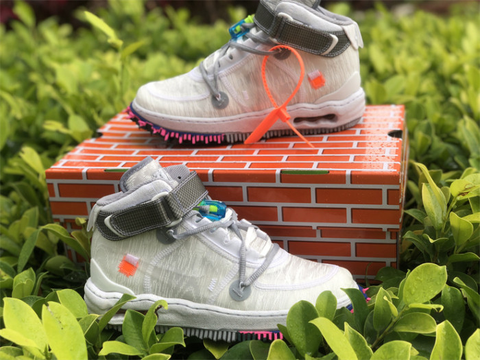 Authentic OFF-WHITE x Nike Air Force 1 Mid White