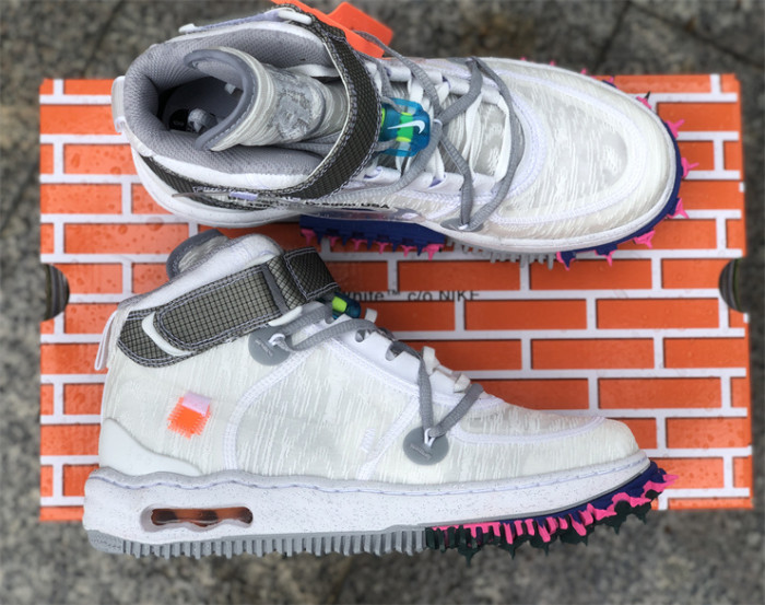 Authentic OFF-WHITE x Nike Air Force 1 Mid White