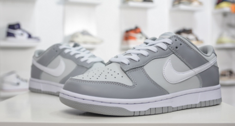 Authentic Nike Dunk Low “Grey White” Women
