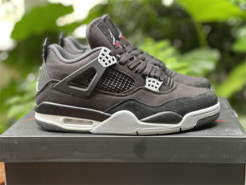 Authentic Air Jordan 4 “Black Canvas”