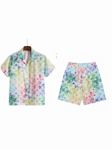 LV short sleeve men suit-148(M-XXXL)