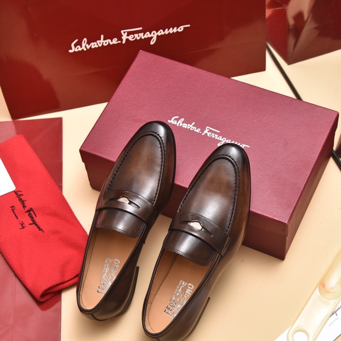 Ferragamo Men shoes 1：1 quality-354