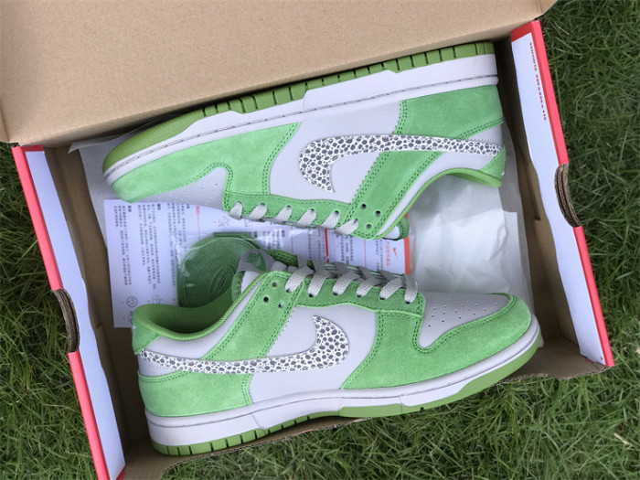 Authentic Nike Dunk Low “Safari Swoosh” Green