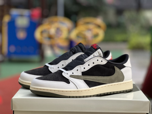 Authentic Travis Scott x Air Jordan 1 Low WMNS “Olive”