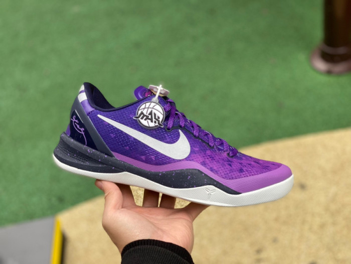 Authentic Nike Kobe 8 Playoffs Purple Platinum