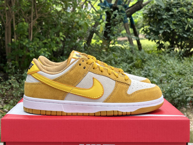 Authentic Nike Dunk Low “Gold Suede”