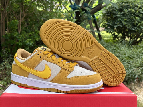 Authentic Nike Dunk Low “Gold Suede” Women Size